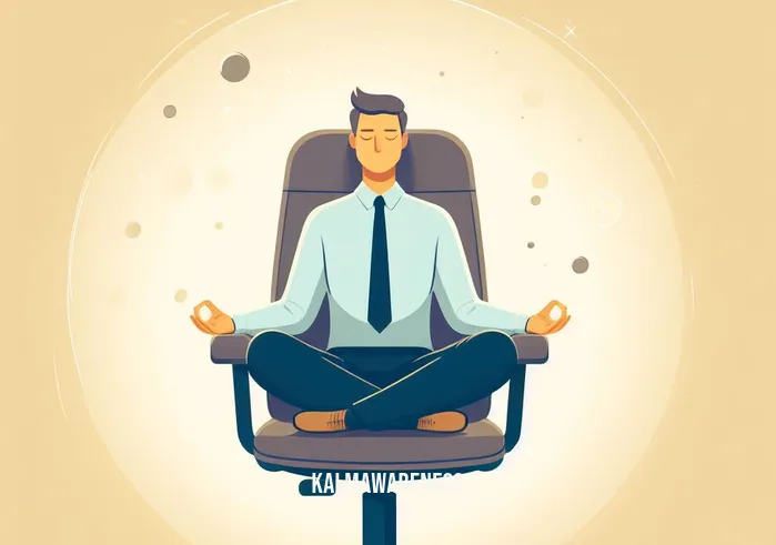 meditation office chair _ Image: The person in a state of deep meditation on the meditation office chair, experiencing a sense of mindfulness and clarity. Image description: The individual in a peaceful and focused state, fully immersed in meditation.