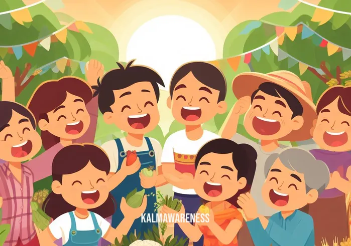 the is flourishing. heres how get _ Image: Smiling faces of the community enjoying the bountiful harvest. Image description: People share laughter and happiness while reaping the rewards of their hard work.