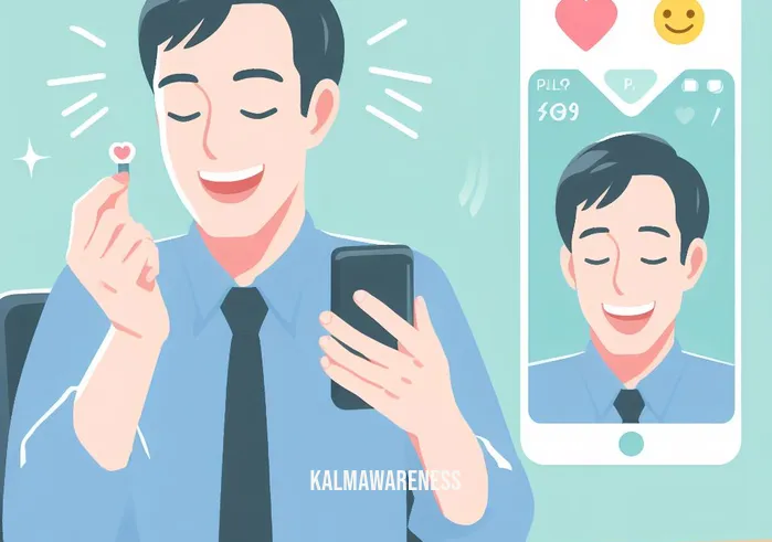 funny medication reminder _ Image: The same man now happily taking his medication with a smile, guided by the app. Image description: The same man from earlier, now with a smile, taking his medication as the app guides him with cheerful notifications.