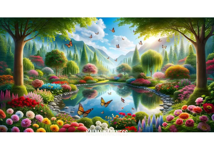 what to do when things fall apart _ Image: A serene scene of a lush garden in full bloom, with colorful flowers, butterflies, and a peaceful pond.Image description: A serene scene of a lush garden in full bloom, with colorful flowers, butterflies fluttering around, and a peaceful pond reflecting the clear blue sky.