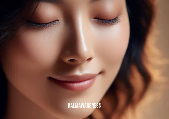 7 second morning ritual _ Image: A close-up of the person's contented face, radiating calm and readiness to face the day.Image description: A transformed individual, having found serenity in their 7-second morning ritual.
