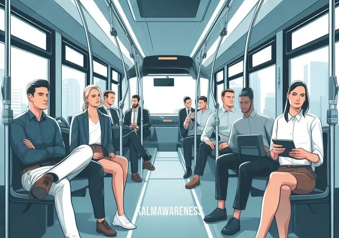 one convenient location _ Image: Commuters comfortably seated on a sleek, efficient public bus. Image description: Passengers sitting in a clean and spacious bus, looking relaxed during their journey.