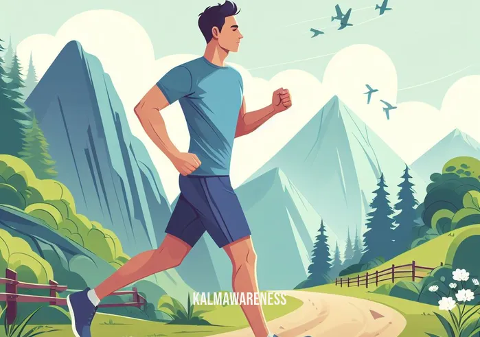 binaural beats motivation _ Image: They engage in a physical activity, jogging along a scenic trail with a confident stride.Image description: In the fourth image, the person is jogging along a picturesque trail, demonstrating their newfound motivation and energy.