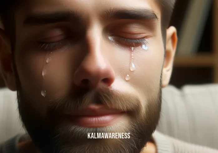 brian weiss past life regression test _ Image: Tears of healing flow as the person experiences emotional release and closure.Image description: Tears of healing flow as the person experiences emotional release and closure through past life regression therapy.