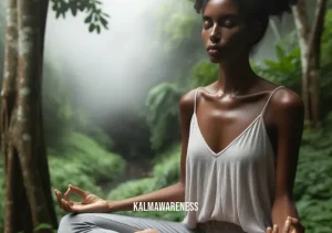 emotional weight on shoulders _ Image: A person undergoing mindfulness meditation, surrounded by a tranquil natural setting, as they gradually release the emotional weight from their shoulders.Image description: Amidst a serene natural backdrop, an individual engages in mindfulness meditation. Their shoulders visibly relax as they release the emotional weight they've been carrying.