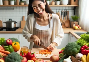 it's your own body and mind _ Image: A kitchen filled with fresh fruits, vegetables, and wholesome ingredients, as a person joyfully prepares a nutritious meal.Image description: A kitchen filled with fresh fruits, vegetables, and wholesome ingredients, as a person joyfully prepares a nutritious meal.