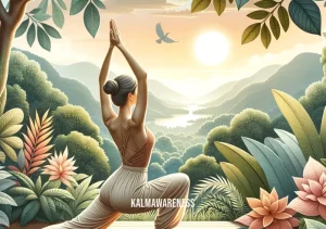 feeling yourself _ Image: The person attending a wellness retreat, participating in yoga, surrounded by serene nature.Image description: The individual immersed in a peaceful yoga session at a wellness retreat, surrounded by serene nature, finding inner peace.