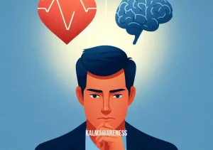 mind over heart meaning _ Image: The individual contemplates, hand on chin, with a heart and brain symbol hovering above them, representing inner conflict. Image description: Deep in thought, the person grapples with the conflicting advice of their heart and mind.