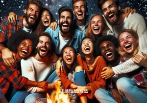 name that means lonely _ Image: A group of friends embracing and laughing by a bonfire on a starry night. Image description: A joyful group of friends, huddled around a warm bonfire under a starry night sky, finding solace in each other's company.