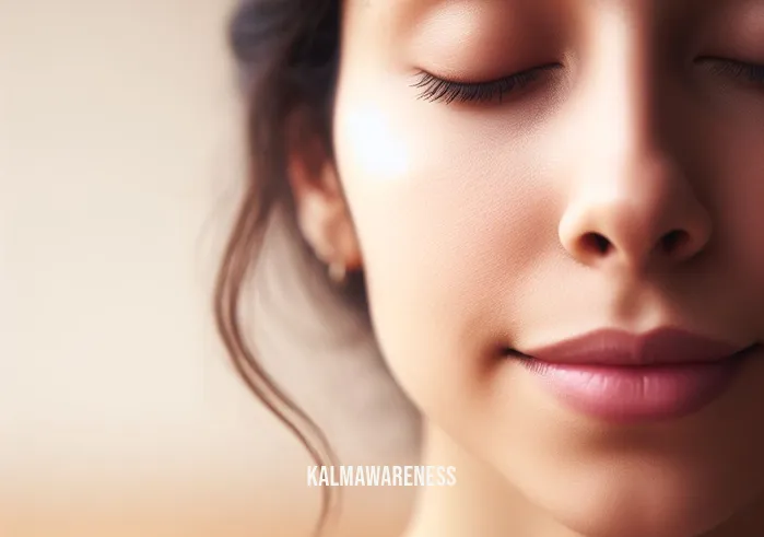 meditation animation _ Image: A close-up of the person's peaceful expression, indicating a sense of inner peace and mindfulness achieved through meditation.Image description: A close-up reveals the person's serene expression, embodying the inner peace and mindfulness they have achieved through meditation.