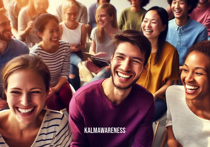mindful bubbles _ Image: A vibrant, diverse group of people, smiles on their faces, engaged in meaningful conversations and activities, fully present in the moment.Image description: Diverse group, joyful expressions, engrossed in meaningful interactions, embodying mindfulness and presence.