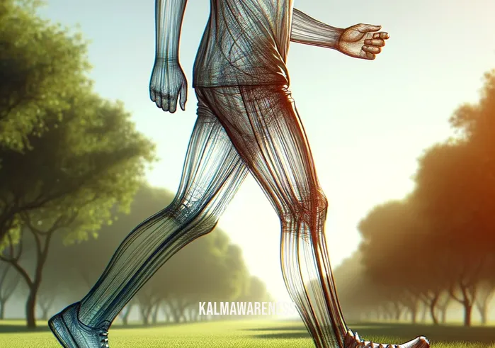 which view is best for observing normal human gait? _ A side view of a person walking on a clear day in a park. The image captures the person mid-stride, emphasizing the natural swing of the arms and the alternating movement of the legs, demonstrating a typical human gait from the most informative angle for gait analysis.